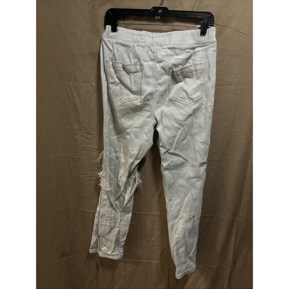 Sincerely Jules White Distressed Ripped Drawstring Jogger Jeans Size L - Picture 3 of 3
